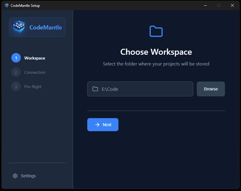 CodeMantle control plane dashboard overview